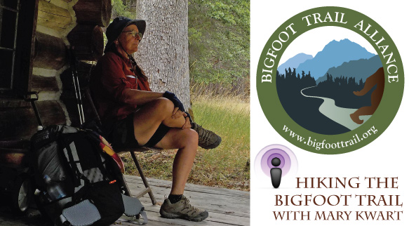 Mary Kwart along the Bigfoot Trail.