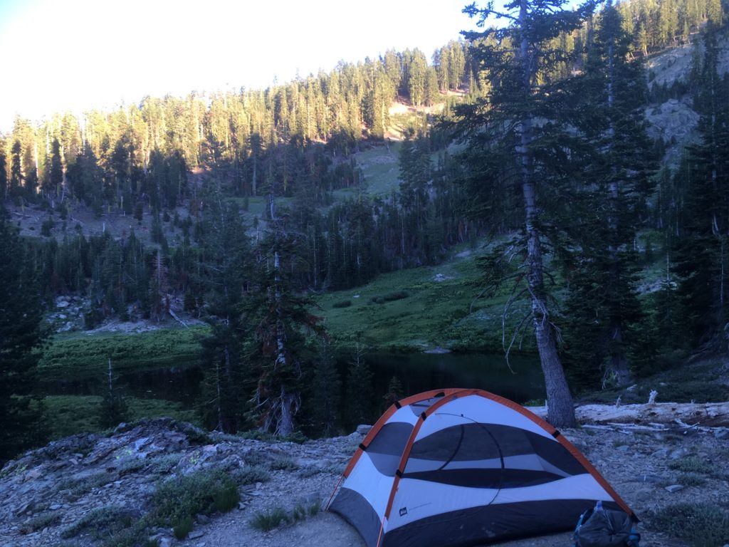 Camped above Square Lake