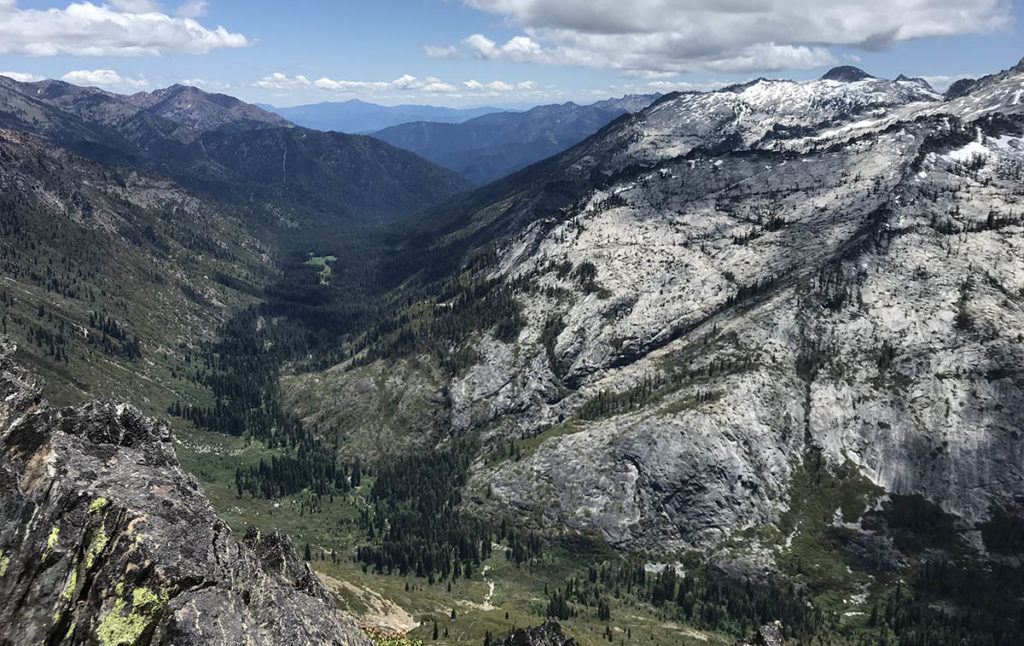 The view from the Salmon-Trinity divide in the Trinity Alps Wilderness
