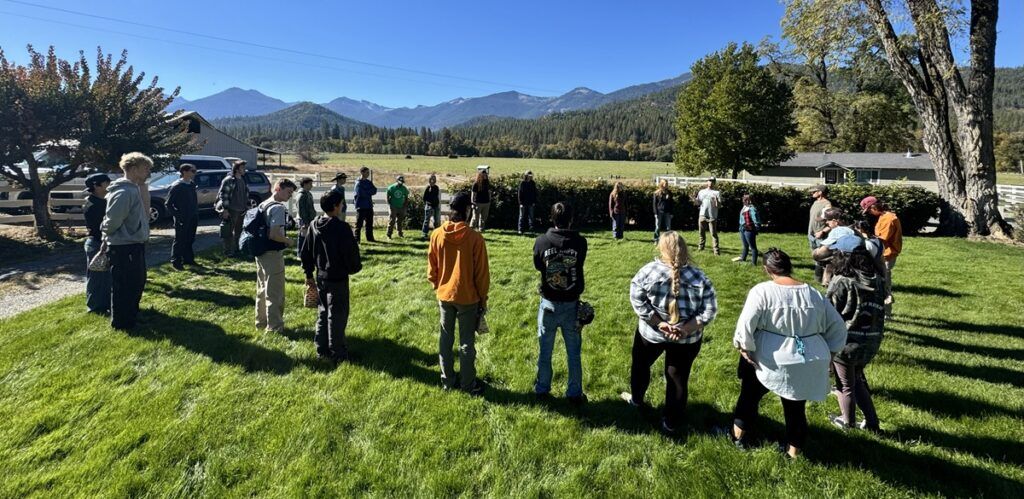 Klamath Mountain Workforce Training Network fall gathering along French Creek near Etna, CA.